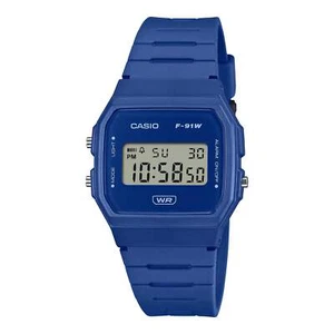 CASIO F91WB-2A1 F-91WB-2A1 BLUE DIGITAL WATCH - Picture 1 of 3