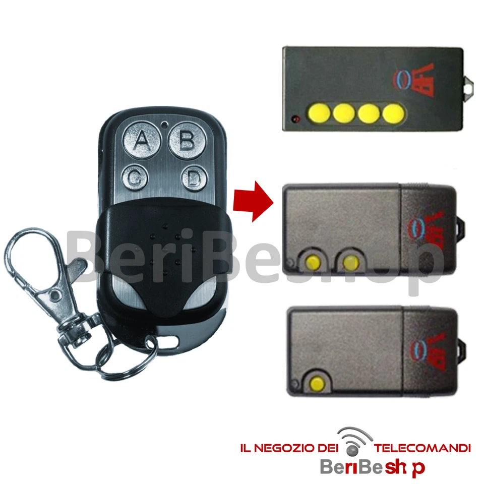 BERIBESHOP TELECOMANDO COMPATIBILE CON BFT TEO1, TEO2, TEO3 TEO4, RADIOCOMANDO CANCELLO