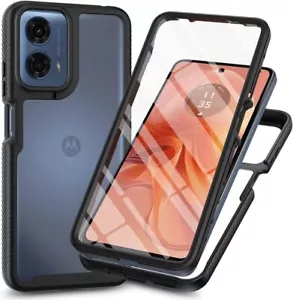 Hülle für Motorola Moto G04 vorne & hinten Ganzkörper schützen stoßfeste Handyhülle - Bild 1 von 12