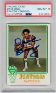 1973-74 Topps #170 Dave Bing signed Detroit Pistons PSA/DNA auto Grade 10 - Picture 1 of 1