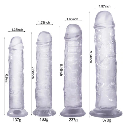 Jelly Dong Dildo Suction Cup - 4 Sizes Waterproof Realistic Cock Veined Dildos - Image 1 of 4