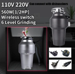 Household 560W 1200ML Food Waste Disposal Crusher Garbage Disposer Home Kitchen - Picture 1 of 16