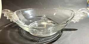 FOSTORIA WINGED PLUME / FEATHER HANDLES ART DECO BAROQUE CENTERPIECE BOWL 1930s - Picture 1 of 6