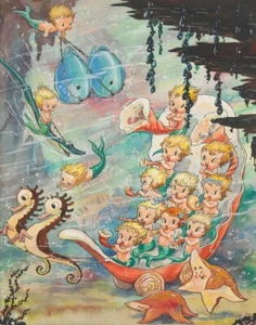 Harold Gaze Merbabies Leinwandbild 16 x 20 - Bild 1 von 4