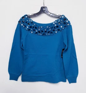 Boston Proper Embellished Off The Shoulder Sweater sz Med - Picture 1 of 5