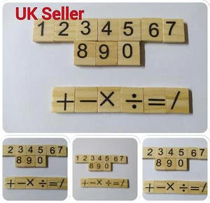 Pick And Mix Wooden Scrabble Art Letters CHOOSE YOUR OWN A-Z Tiles & Numbers 0-9 - Picture 1 of 12