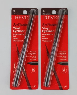 2 PACK REVLON SO FIERCE VINYL EYELINER LONGWEARING GEL 861 MIGHTY MOCHA - Image 1 of 4