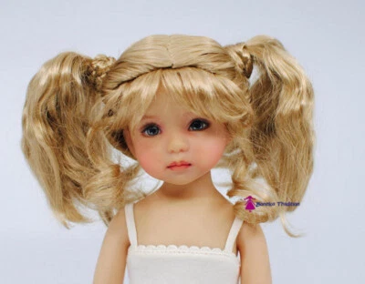 BONEKA Perücke Schwänzchen mit geflochtenen Knoten Gr 7-8inch/17,8-20,3cm