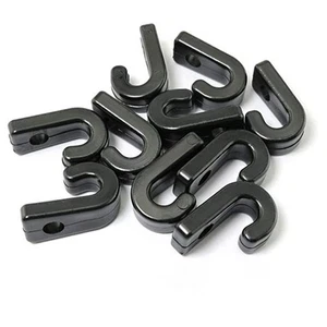 Reliable Gear for Kayaks 10Pcs Black Nylon J Hooks for Canoes and Boats - Picture 1 of 12