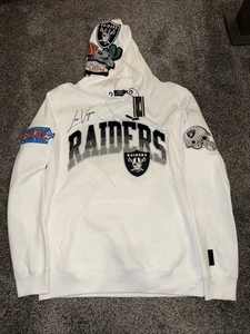 Las Vegas Raiders Pro Standard Hoodie W/ Patches Stitched Mens Sz L Rare New - Picture 1 of 14