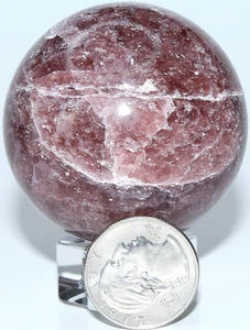 Brazilian Strawberry Quartz Sphere / 2.11" (53.59mm) / 7.50 oz (212.62gr) 3711 - Picture 1 of 11
