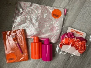 amika Bundle Lot Notebook Satin Pillowcase Refillable Bottles Pen scrunchies - Picture 1 of 5