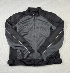Chaqueta Harley Davidson Malla Montar Cremallera Completa Willie G Calavera Negra Para Hombre Grande - Imagen 1 de 10