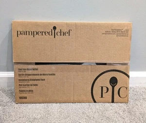 Brand New Sealed Pampered Chef 10" x 16" CAST IRON SIZZLE SKILLET- Item #100369 - Picture 1 of 3