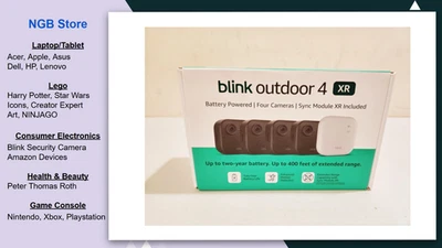 Blink Outdoor 4 XR battery wireless Camera - 4 camera system, New, Sealed - Image 1 of 4