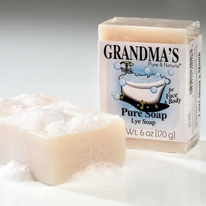 Grandma's Old-Fashioned Lye Bar Soap No Additives USA Made 6 Oz - Picture 1 of 1