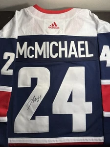 Connor Mcmichael Signed Autographed Washington Capitals Jersey - Picture 1 of 3