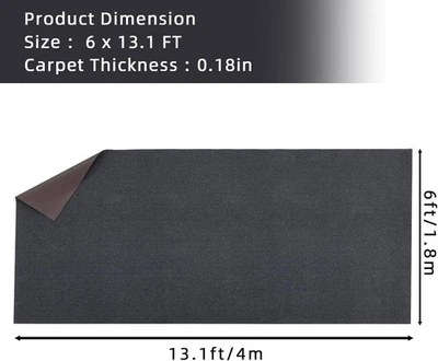 6ft x18/13.1/23/29.5ft Marine Outdoor Bass Boat Carpet Cutpile Rug Non-Slip Pad - Image 1 of 4