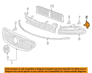 GM OEM 17-19 LaCrosse Grille Components-Cover Bracket 26243335 - Picture 1 of 2