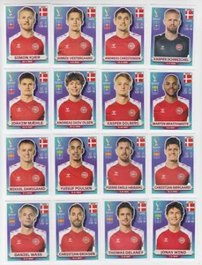 2022 Panini FIFA World Cup Qatar 2022 Team Denmark (16 Stickers) Schmeichel + - Picture 1 of 1