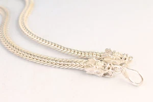 Chinese Collection tibet miao silver hand cast dragon bead pendant necklace gift - Picture 1 of 9