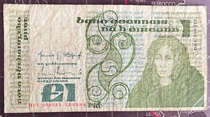 IRELAND 1984 1 POUND NOTE - Picture 1 of 2