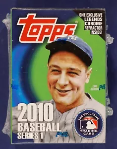 2010 Topps Baseball Factory Sealed Mini Box Series 1 Lou Gehrig w Legends Chrome - Picture 1 of 2