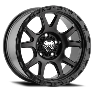 17x9 -12 Mamba M27 5x127 Stippled Matte Black Wheels (Set of 4) - Picture 1 of 2