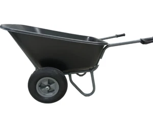 Schubkarre KELBERG 293L 2-Rad-Karre Futterkarre PP RAD 400-8 PP GRAU - Bild 1 von 5