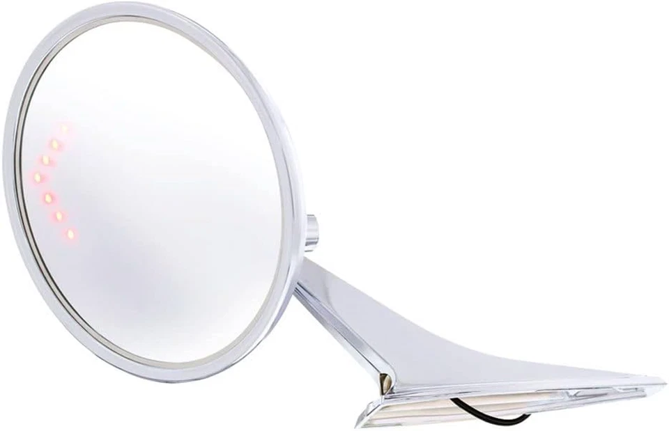 110825 Door Mirror LH Exterior Round with LED Turn Signal for 1966-1972 Che