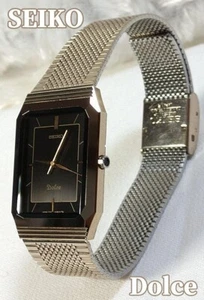 【Seiko】Seiko DOLCE 7741-5080 Square Men's Watch - Picture 1 of 18