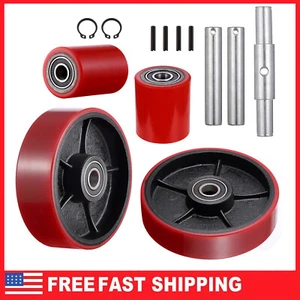 Pallet Jack Lift Truck Steer Load Wheels Replacement Kits Full Set For Forklift - Picture 1 of 9