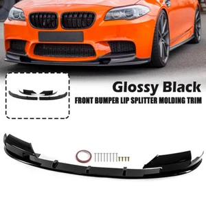 PARA BMW F10 M5 COMPOSICIÓN DIVISOR DELANTERO ALERÓN LABIAL BRILLO BASE ÚNICA 12+ - Imagen 1 de 9