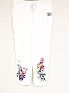NWT The Nightmare Before Christmas Adjustable Waist Sweatpants, White, XXL - Picture 1 of 4