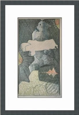 Impresión enmarcada personalizada Jasper Johns Untitled VII Foto 1 de 2