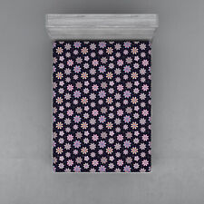 Flower Bloom Fitted Sheet Cover with All-Round Elastic Pocket in 4 Sizes