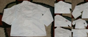 Unisex Chef Coat 12 French Knot Fabric Buttons 30" / 31" Length Sz S to 4X - Picture 1 of 8