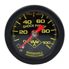Produktbild - MARSHALL Öl Luft Manometer 0-100 PSI f. Harley-Davidson Motorrad Öldruck schwarz