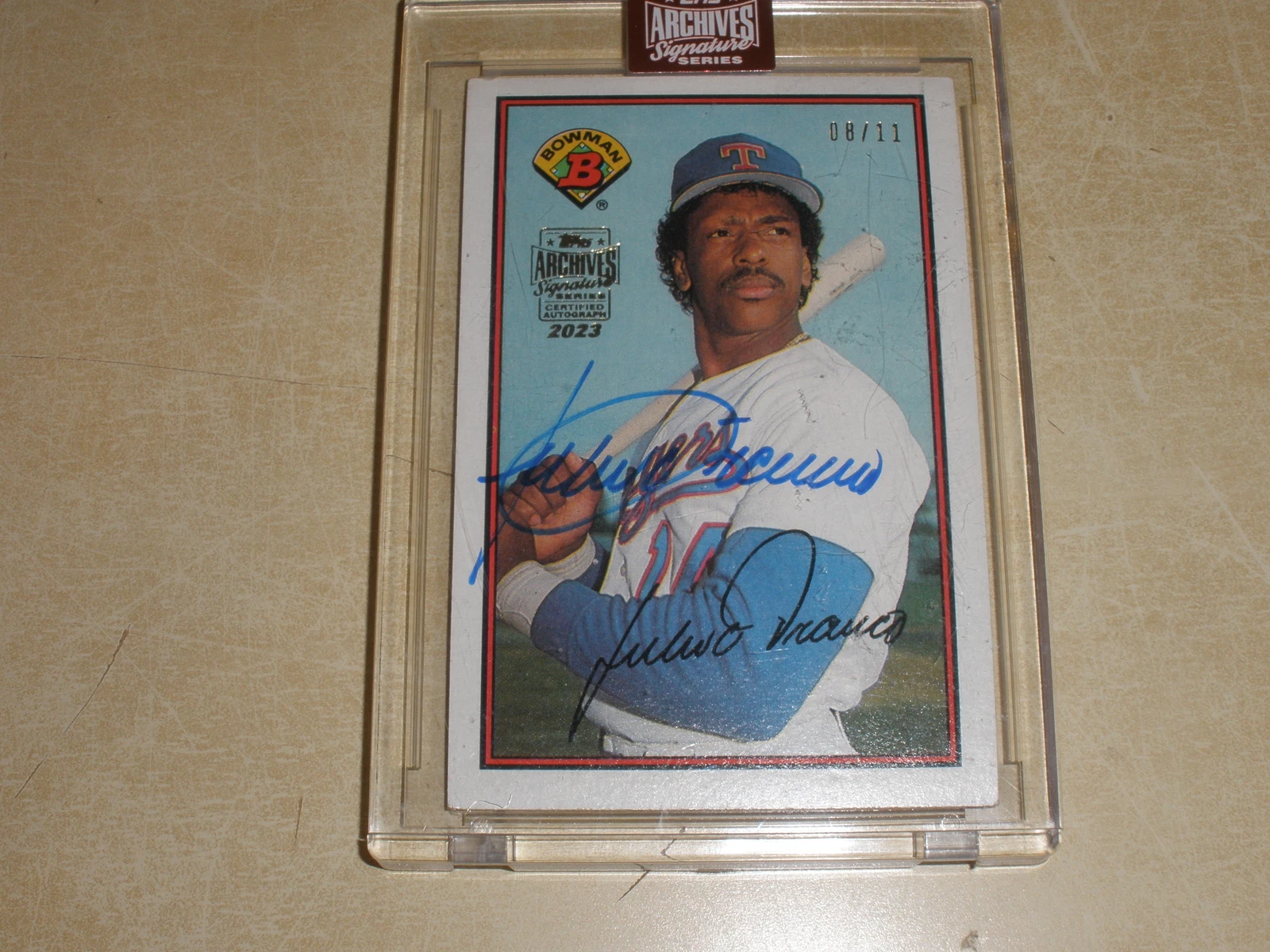 2023 Topps Archives Signature Series 1989 Bowman Auto #228 Julio Franco 08/11