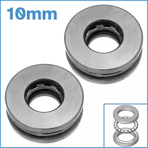 2pcs 10mm x 24mm x 9mm Thrust Ball Bearing Steel Axial Shaft Replacement Part - Bild 1 von 4