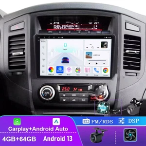 9" Car Radio For Mitsubishi Pajero 2007-2019 CarPlay Android Auto FM AM 4+64GB - Picture 1 of 20