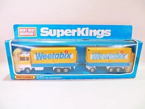 MATCHBOX SUPERKINGS K21 'FORD TRANSCONTINENTAL WEETABIX CAMION/RIMORCHIO' IN SCATOLA - Foto 1 di 9