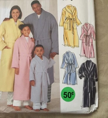  NEW VINTAGE 'SIMPLICITY ' 5931 CHILD TEEN & ADULT ROBE SEWING PATTERN ALL SIZES - Image 1 of 2
