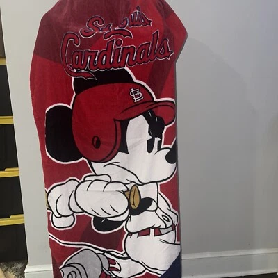 Northwest St. Louis Cardinals MLB Mickey Mouse Wind Up Beach Towel Mm43 - Image 1 of 4