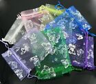 12 Colors 100pcs Butterfly Organza Candy Gift Bags Jewelry Pouch Wedding Favors 
