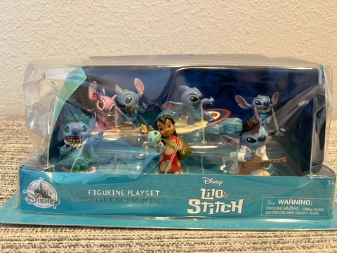 Disney Store Lilo & Stitch 6pc Figurine Play Set Figures Toys. Damaged Package Cover