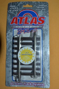 New Atlas 7052 O Code 148 2-Rail Nickel Silver 1-3/4" Straight Track (4 Pcs.) - Picture 1 of 1