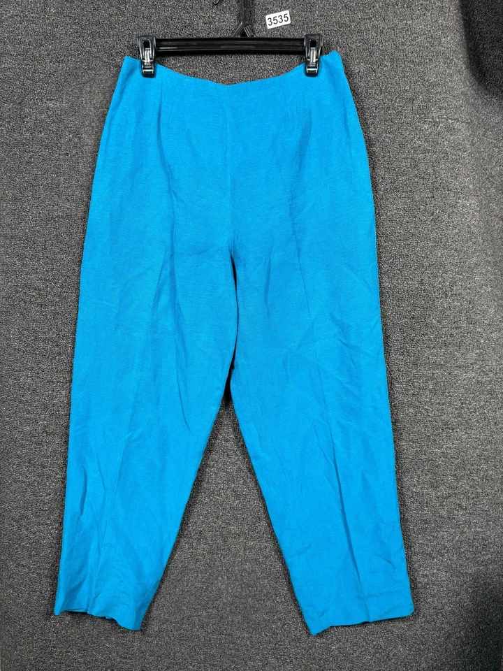 Calça Classiques Entier Feminina 10 Linho Mescla de Seda Puxar Perna Reta Casual - Imagem 1 de 4