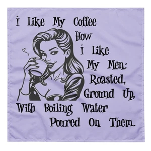 "Kaffee & Männer" Bandana Frauen Feministisch Dating Lustig Morbide - Bild 1 von 7