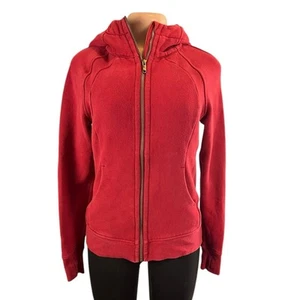 Lululemon Damen Scuba Hoodie leichtes Baumwollfleece rot Größe 6  - Bild 1 von 10